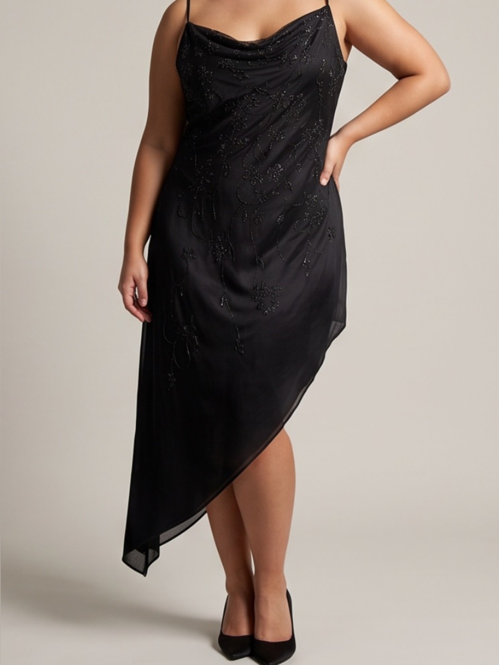 Elegant Vintage Dollcake Elegant Black Asymmetrical Dress